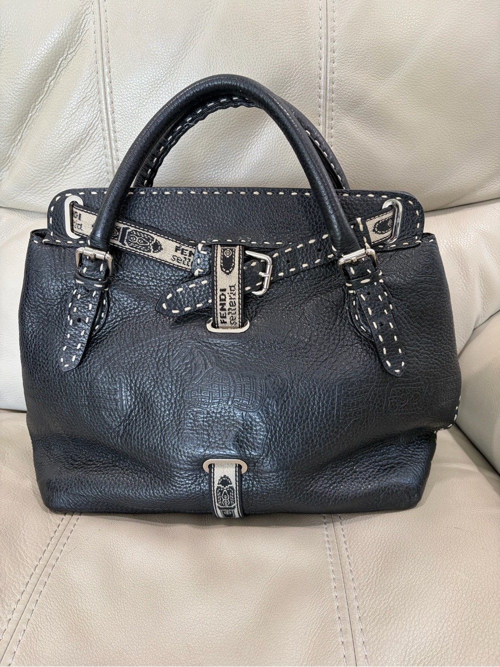 Fendi AUTHENTIC Villa Borghese leather bag GORGEOUS! Selleria line